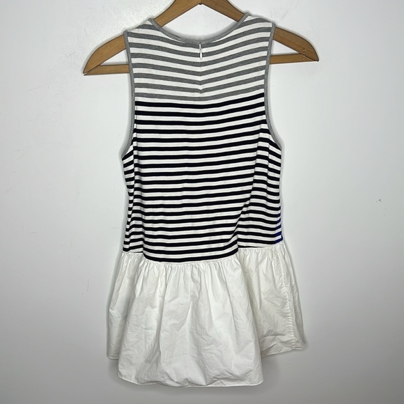 TIBI New York Peplum Striped Nautical Beachy Resort wear Tank Top - Picture 7 of 12